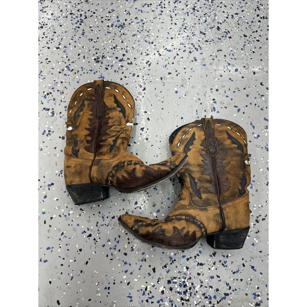 Dan Post Unisex Kids'‎ Shoes 5.5 US Shoe Multicolor Used Cowboy Boots